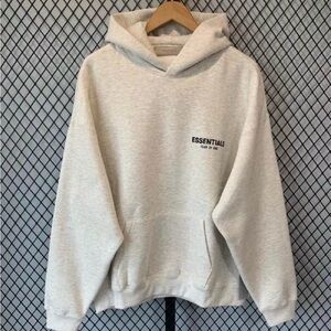 Essentials Light Gray Hoodie small new
